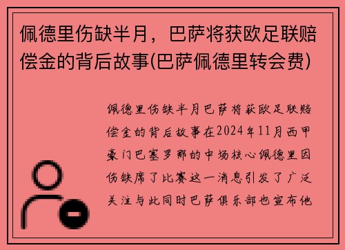 佩德里伤缺半月，巴萨将获欧足联赔偿金的背后故事(巴萨佩德里转会费)
